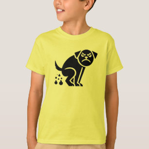 Angry Pooping Dog T-Shirt