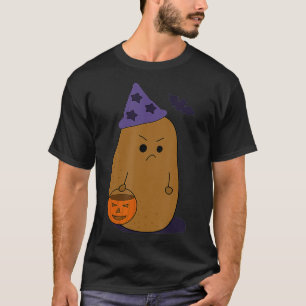 Angry Potato  Funny Halloween Grumpy Potato Wizard T-Shirt