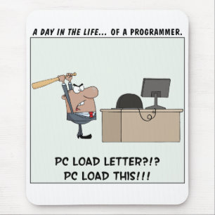 Angry Programmer Hits Computer Mouse Pad