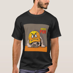 Angry Pug.Cute Pug wears a funny angry hat  Essent T-Shirt