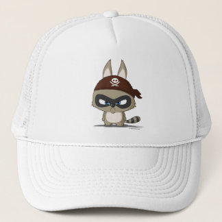 Angry racoon cap cute cartoon funny character hat