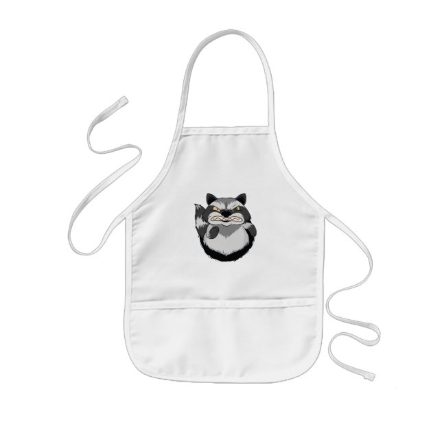 Angry Racoon Kids Apron (Front)
