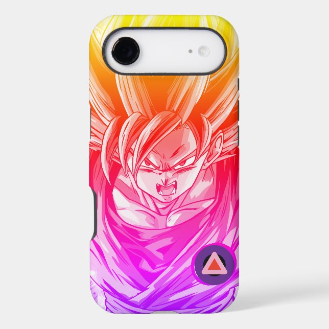 Angry Rainbow Anime Boy On a Long-Lasting iPhone (Back)