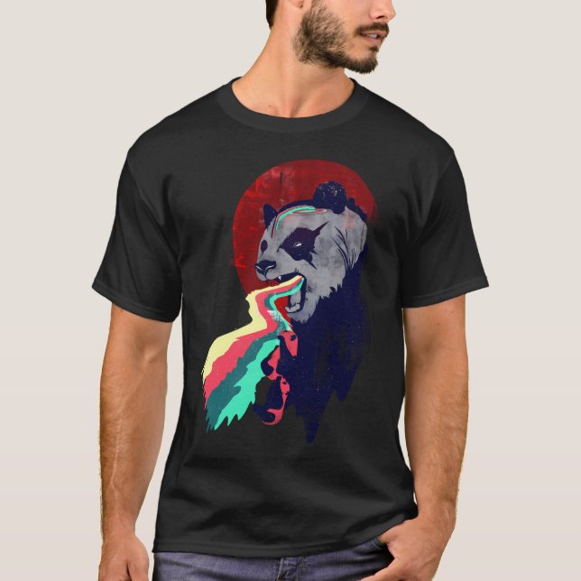 Angry Rainbow Panda T-Shirt (Front)