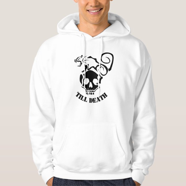 Angry Rat On an Evil Skull Hoodie (Front)