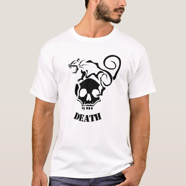 Angry Rat On an Evil Skull T-Shirt (Front)