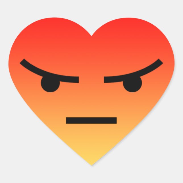 Angry react heart sticker (Front)