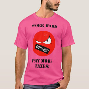 Angry Red Emoji Pay More Taxes Men'S White T-Shirt