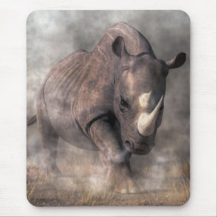 Angry Rhino Mouse Pad