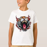 Angry Roaring Tiger Face