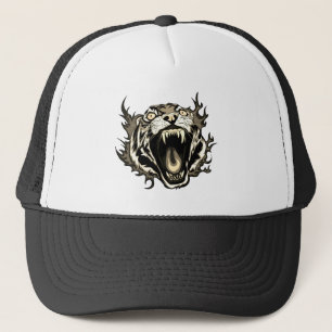 Angry Roaring Tiger Face Trucker Hat