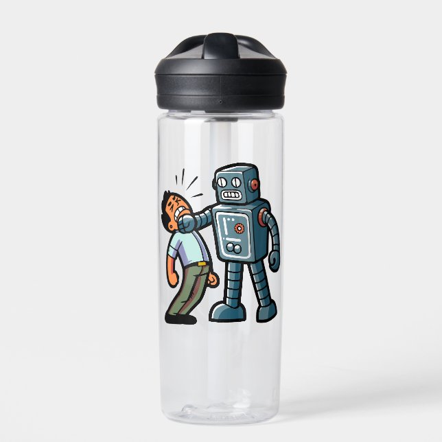 Angry Robot Water Bottle (Front)