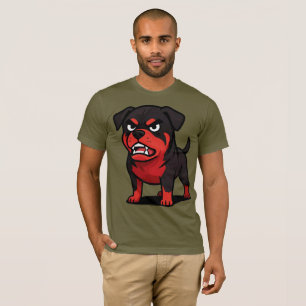 Angry Rottweiler Cartoon Dog lover gift T-Shirt
