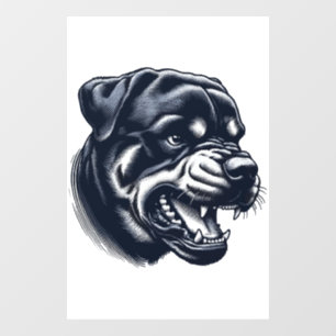Angry Rottweiler Dog Bold Guard Dog Artwork