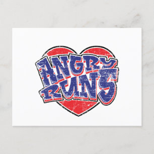 Angry Runs fans design v2 Holiday Postcard