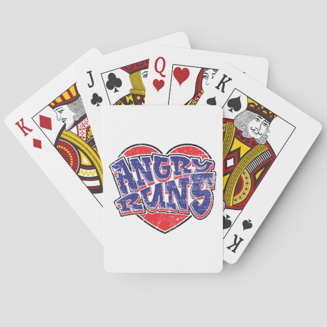 Angry Runs fans design v2  Playing Cards (Back)