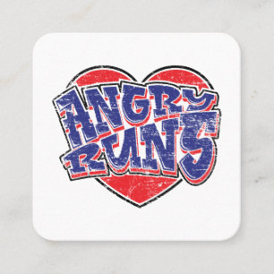 Angry Runs fans design v2  Square Business Card