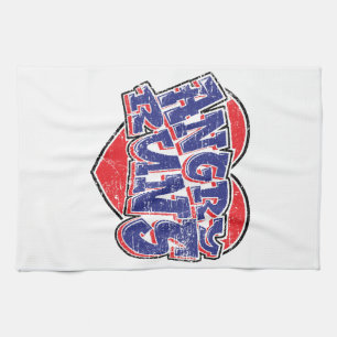 Angry Runs fans design v2 Tea Towel