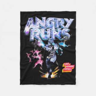 Angry Runs Good Morning Football Sport Lover Vinta Fleece Blanket