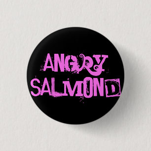 Angry Salmond 3 Cm Round Badge