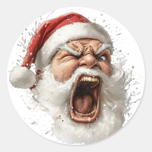 Angry Santa Claus Sticker