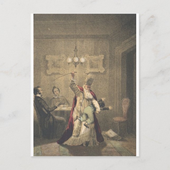 Angry Santa Holiday Postcard (Front)