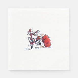 Angry Santa lunch paper napkins
