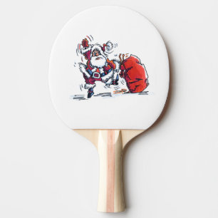 Angry Santa ping pong paddle
