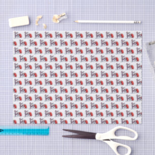Angry Santa tissue paper staggered