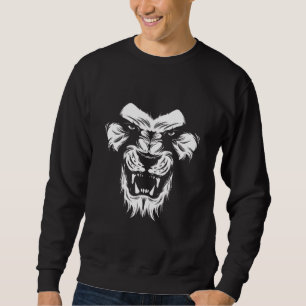 Angry Scary Lion Terrifying Put Fear In The Faces Sweatshirt