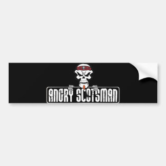 Angry-Scotsman Skull Bumper Sticker