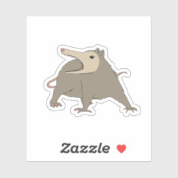 Angry Screaming Possum Cute Cartoon