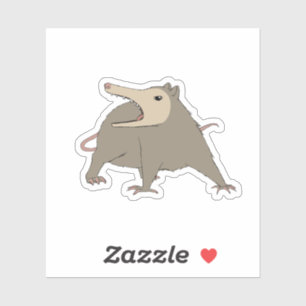 Angry Screaming Possum Cute Cartoon