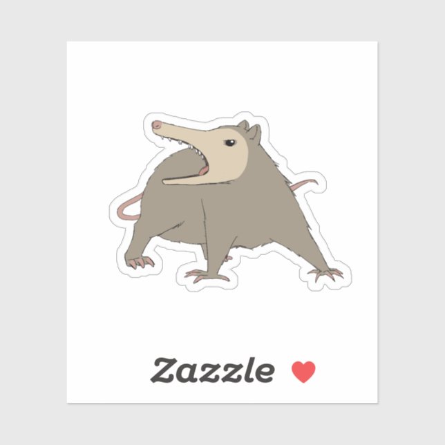 Angry Screaming Possum Cute Cartoon (Sheet)
