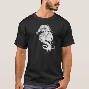 Angry Sea Horse in White Pick Your Background T-Shirt