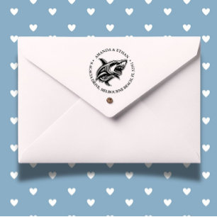 Angry Shark Theme Self-inking Stamp
