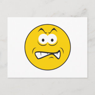 Angry Snarling Face Postcard