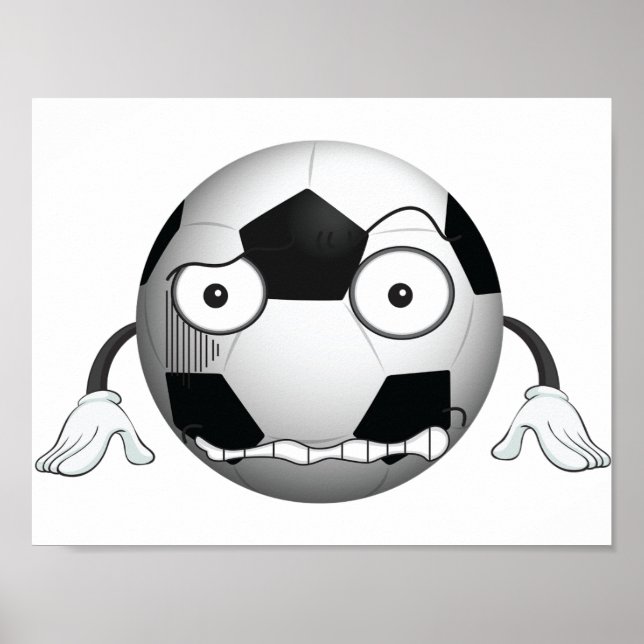 Angry Soccer Ball Poster (Front)
