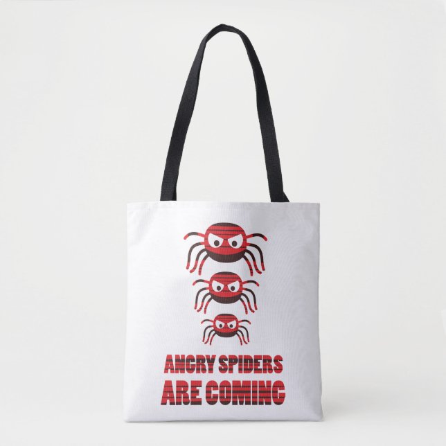 Angry spiders are coming T-Shirt Tote Bag (Front)
