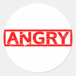 Angry Stamp Classic Round Sticker