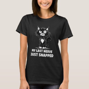 Angry Stressed Cat Funny Stress Meme for Cat Love T-Shirt