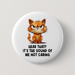 Angry Stressed Cat Funny Stress Meme For Cat Lover 6 Cm Round Badge