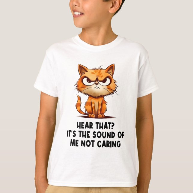 Angry Stressed Cat Funny Stress Meme For Cat Lover T-Shirt (Front)