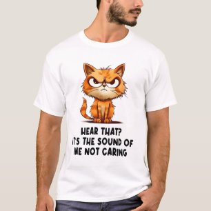 Angry Stressed Cat Funny Stress Meme For Cat Lover T-Shirt