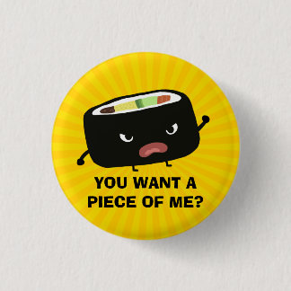 Angry Sushi 3 Cm Round Badge