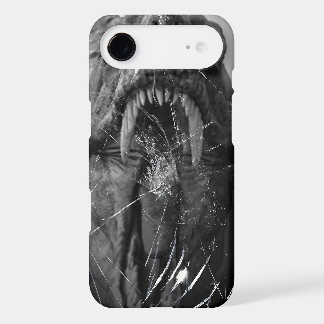 Angry T-Rex, Tyrannosaurus Attacking, broken glass Case-Mate iPhone Case (Back)