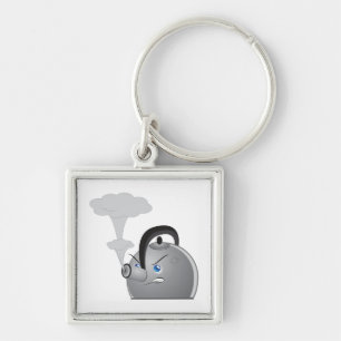 Angry Teapot Key Ring