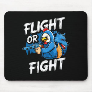 Angry Thug Chicken Flight Or Fight Response Funny Mouse Pad