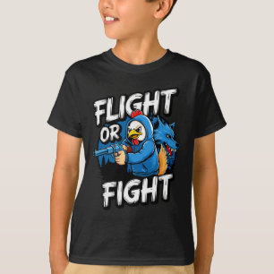 Angry Thug Chicken Flight Or Fight Response Funny T-Shirt