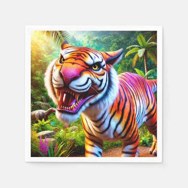 Angry Tiger Napkin (Front)